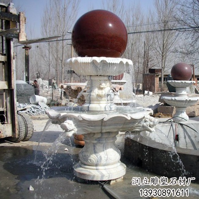 漢白玉風水球